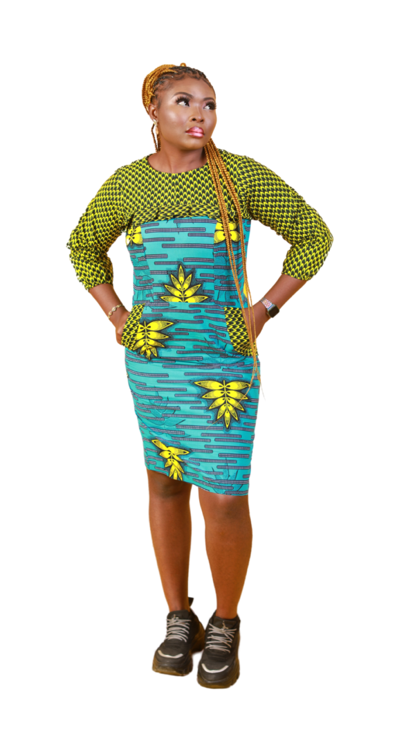 Jola Yellow Scale Dress