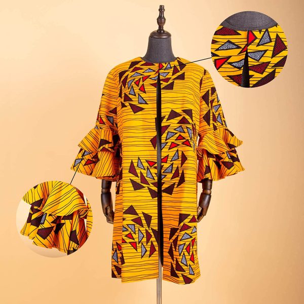 Ada Ankara Print Long Jacket Top - Image 4