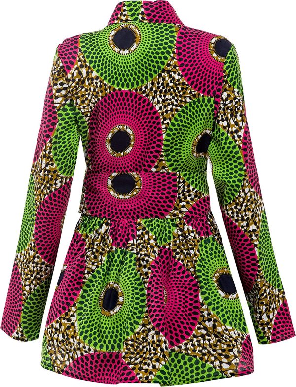 JJ Women African Traditional Ankara Long Sleeve Shirt - Image 3